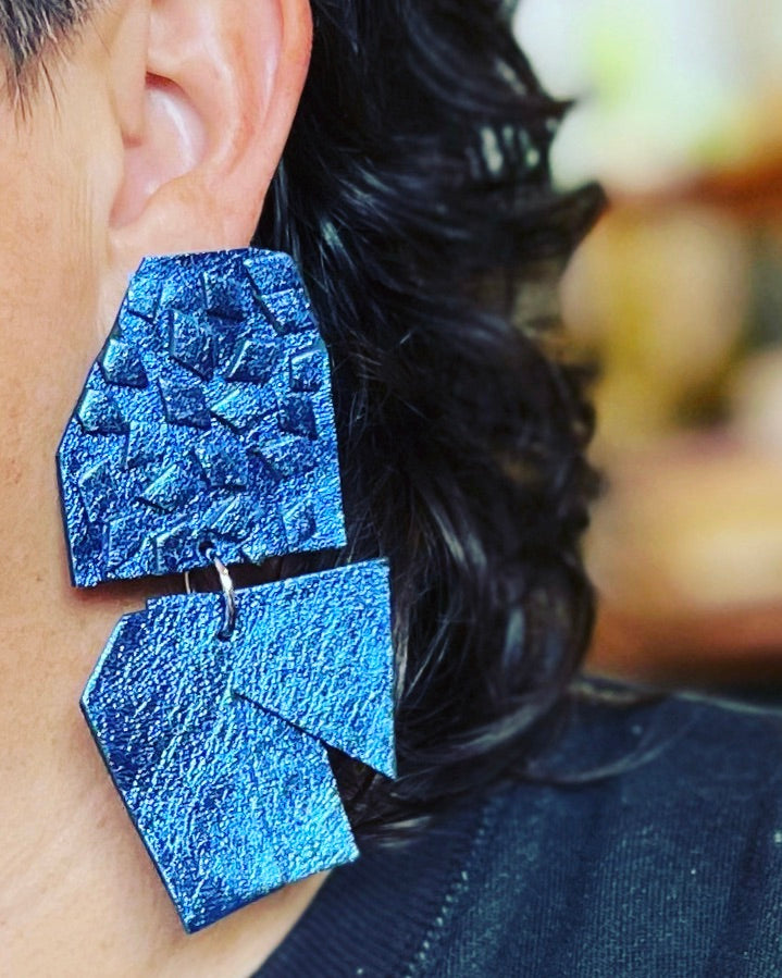 Bluem - Leather drop earring