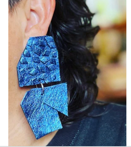 Bluem - Leather drop earring